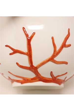 Ceramic bowl with coral L'Oasi ceramiche | COPPACORALLOTONDAROSSO